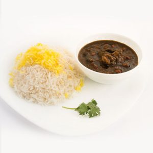چلو خورشت قورمه سبزی