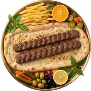 2 سیخ لحم کباب