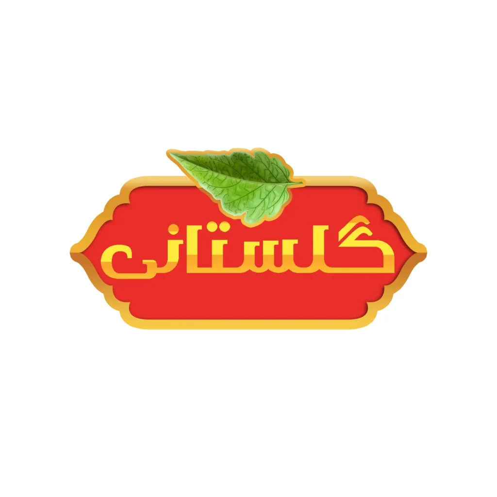 طراحی لوگو کارخانجات محصولات غذایی گلستانی توسط ریتون وب استودیو با سبک حرفه‌ای و اصیل برای استفاده در بسته‌بندی، وب‌سایت و تبلیغات