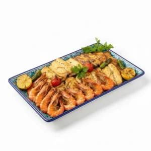 خوراک میکس میگو و ماهی
