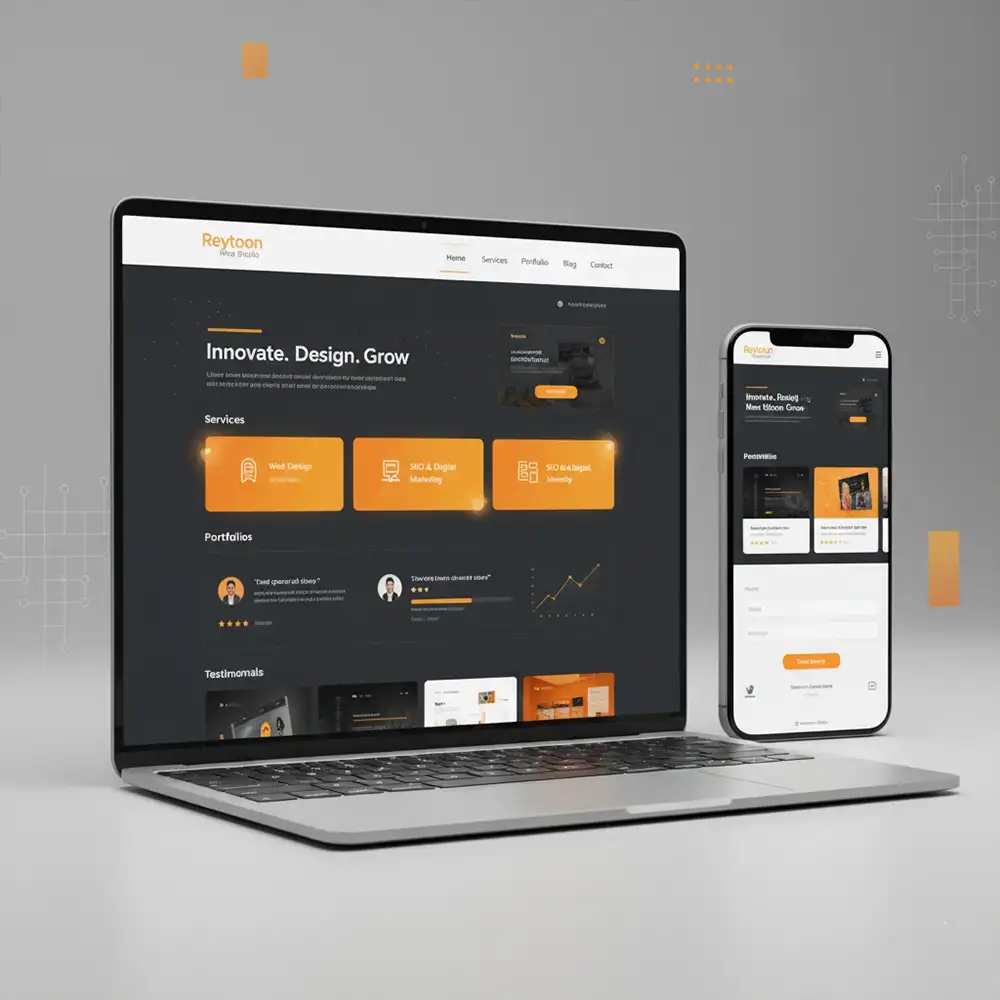 نمایش طراحی سایت وردپرس در شیراز با امکانات کامل و رابط کاربری حرفه‌ای – Reytoon Web Studio