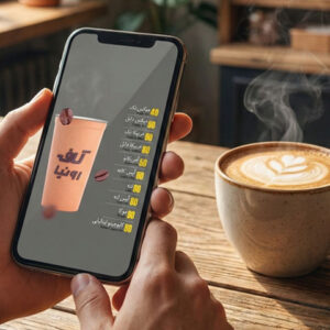 طراحی منوی QR و NFC ویژه کافه رونیا